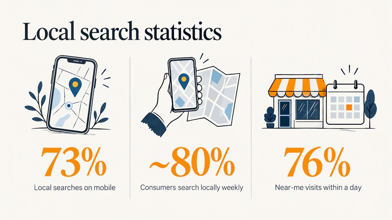 Three statistics on local search behavior